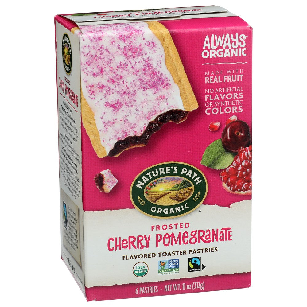 Nature's Path Organicanic® 41015U, Nature's Path Toaster Pastries, Cherry Pomegranate, 6 Count,  Case of 12