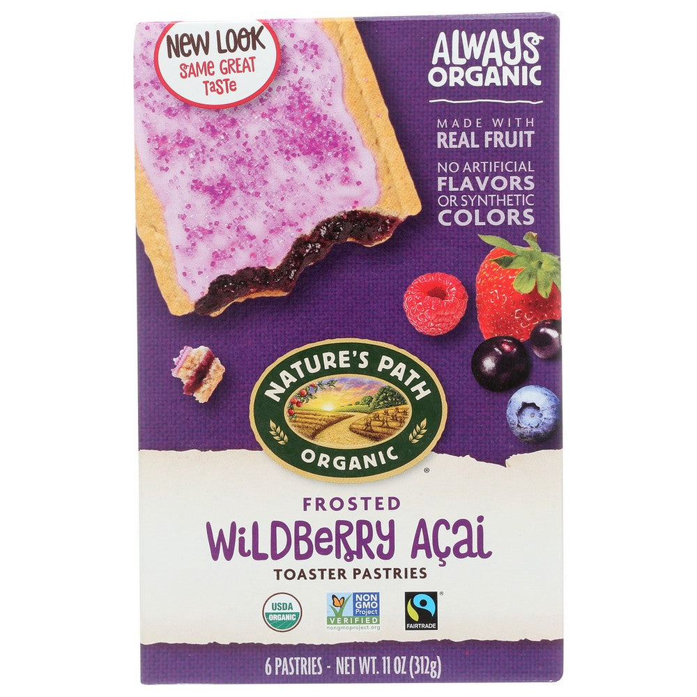 Nature's Path Organicanic® 41022U, Nature's Path Frosted Wildberry Acai Toaster Pastries, 6 Bars,  Case of 12