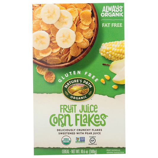 Nature's Path Organicanic® 60057U, Fruit Sweetened Corn Flakes Nature's Path Organicanic Fruit Juice Sweetened Corn Flakes Cereal 10.6 Ounce,  Case of 12