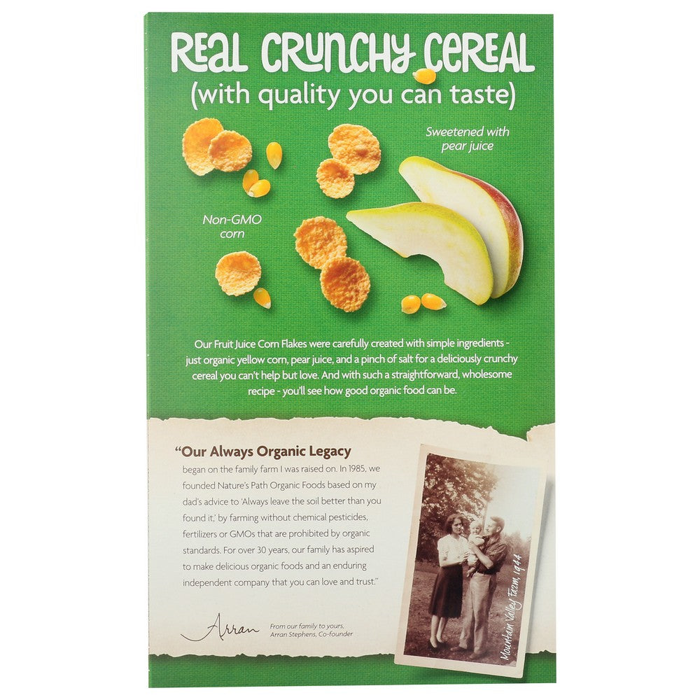 Nature's Path Organicanic® 60057U, Fruit Sweetened Corn Flakes Nature's Path Organicanic Fruit Juice Sweetened Corn Flakes Cereal 10.6 Ounce,  Case of 12