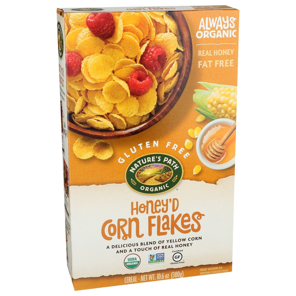 Nature's Path Organicanic® 60218U, Honey'D Corn Flakes Nature's Path Organicanic Honey'D Corn Flakes Cereal 10.6 Ounce,  Case of 12