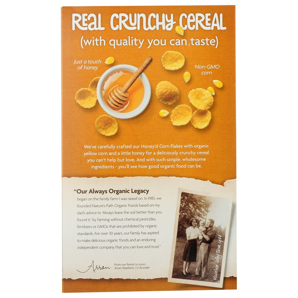 Nature's Path Organicanic® 60218U, Honey'D Corn Flakes Nature's Path Organicanic Honey'D Corn Flakes Cereal 10.6 Ounce,  Case of 12