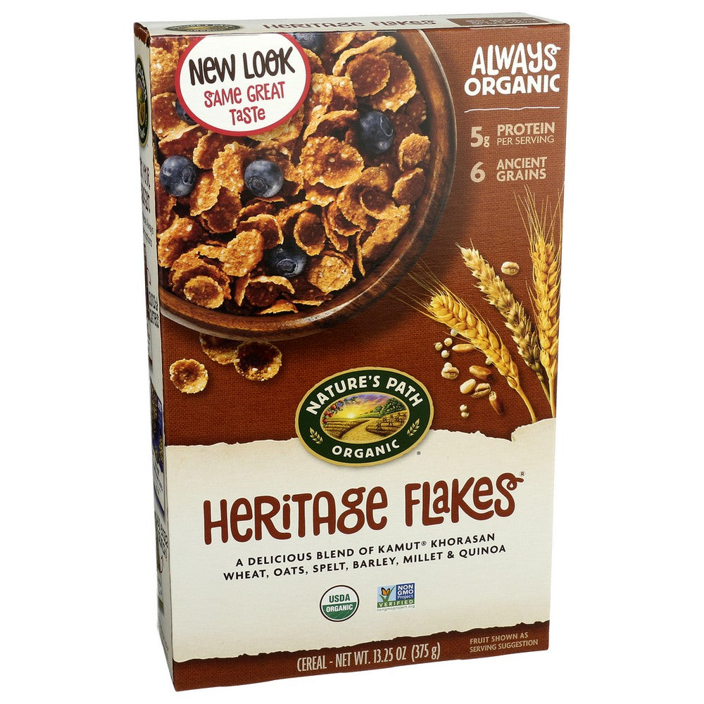 Nature's Path Foods 77020U, Nature's Path Heritage Flakes Ancient Grains, 13.25 Oz. ,  Case of 12