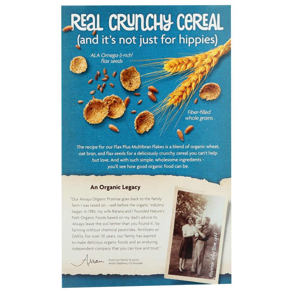 Nature's Path Organicanic® 77050U, Nature's Path, Flax Plus Multibran Flakes, 13.25 Oz. ,  Case of 12