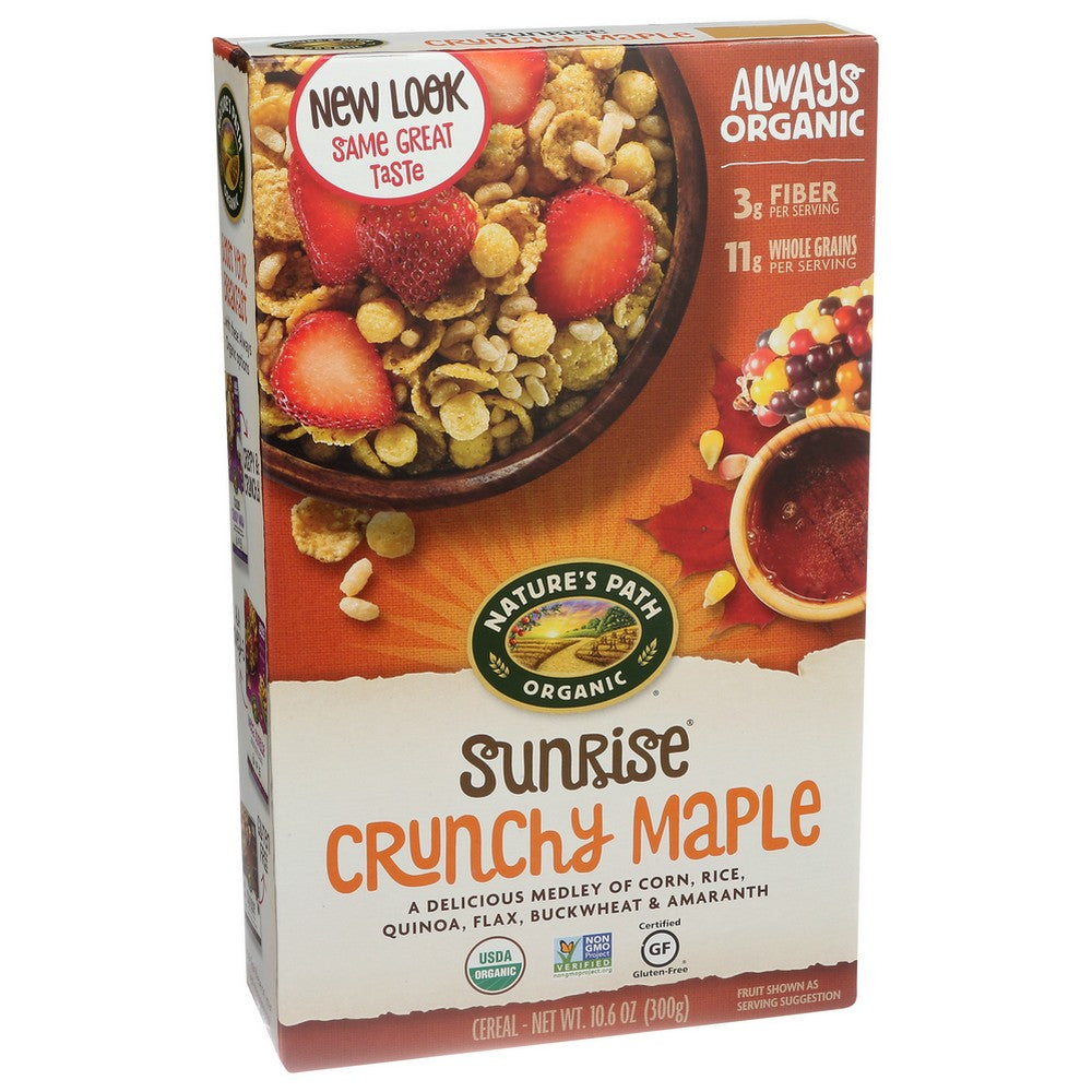 Nature's Path Foods 77153U, Nature's Path Crunchy Maple Sunrise Cereal, 10.6 Oz.,  Case of 12