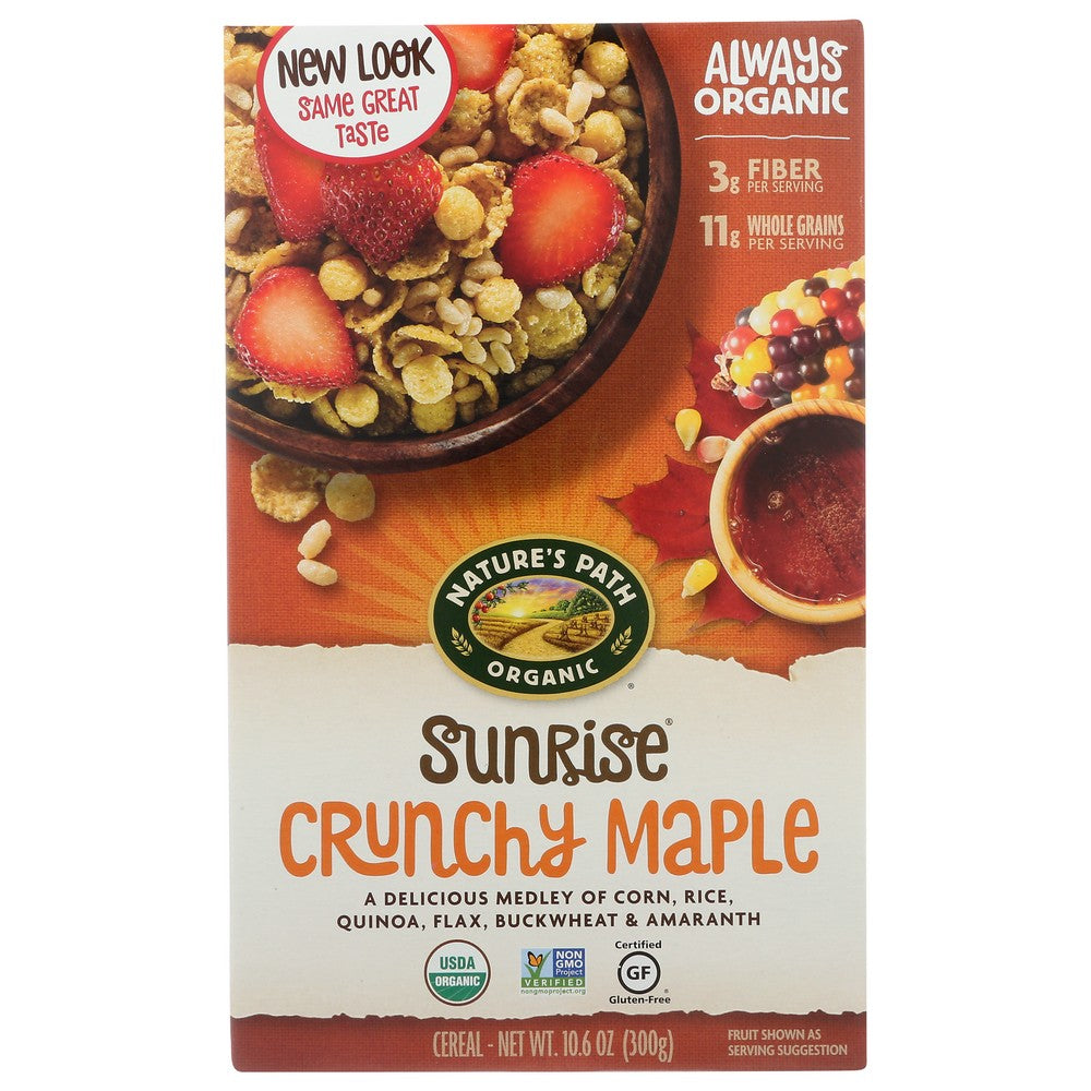 Nature's Path Foods 77153U, Nature's Path Crunchy Maple Sunrise Cereal, 10.6 Oz.,  Case of 12