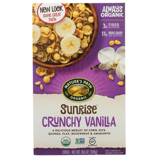 Nature's Path Foods 77155U, Nature's Path Crunchy Vanilla Sunrise Cereal, 10.6 Oz.,  Case of 12