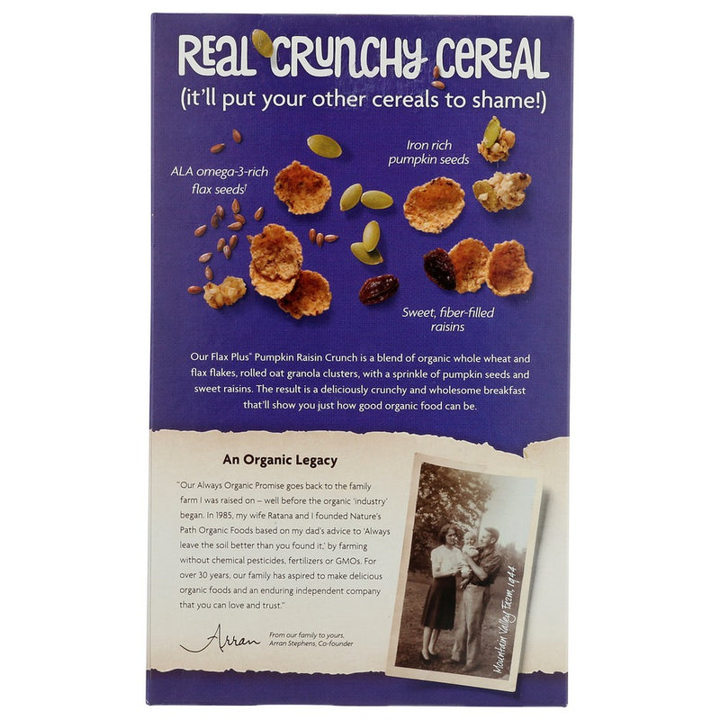 Natures Path Cereal Flax Pumpkin Organic - 12 Ounce, Case of 12