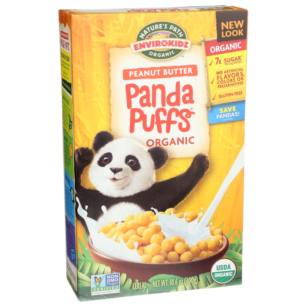 Nature's Path Organicanic® 86004U, Envirokidz Panda Puffs, Peanut Butter, 10 Oz.,  Case of 12