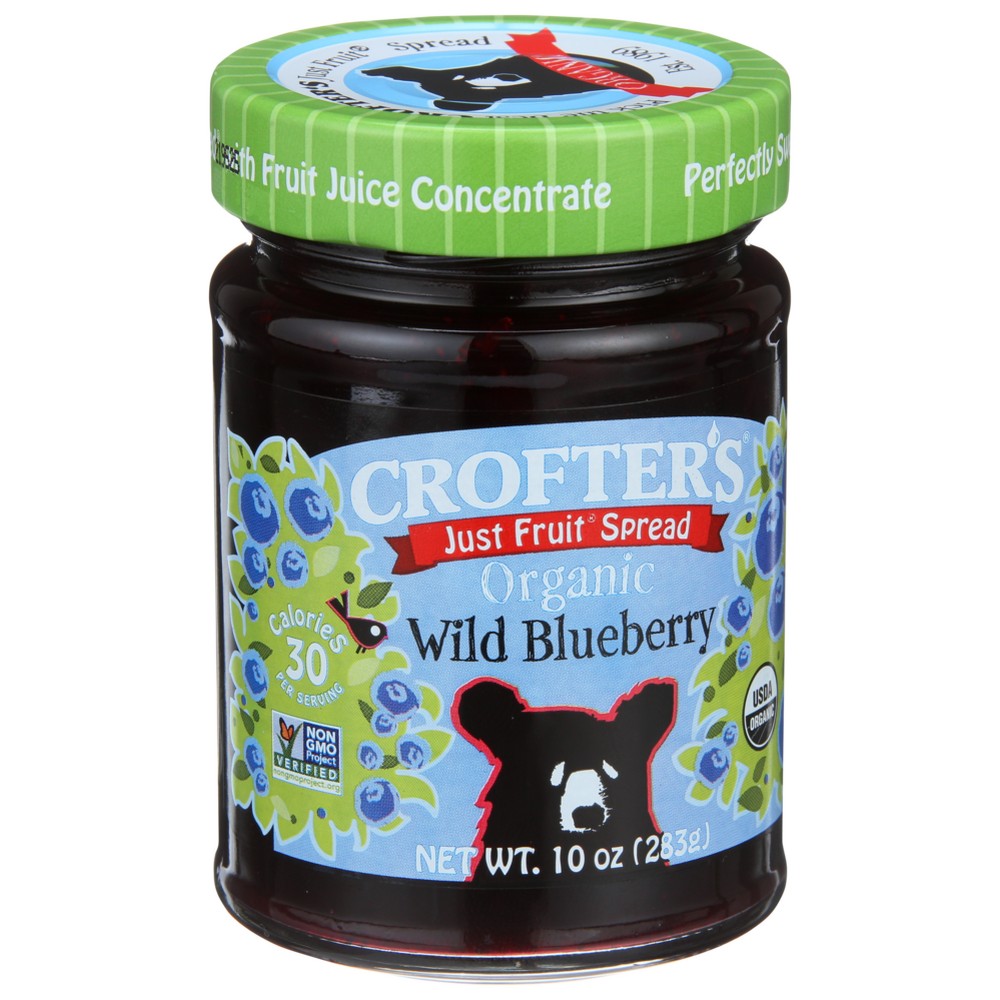 Crofter's® Organicanic , Crofter’S Organicanic, Wild Blueberry Just Fruit Spread, 10 Oz.,  Case of 6