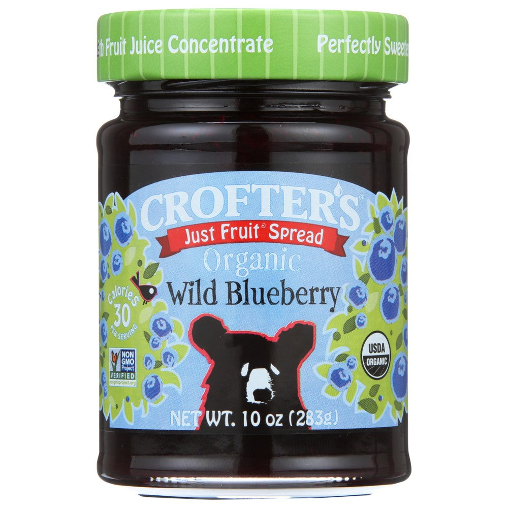 Crofter's® Organicanic , Crofter’S Organicanic, Wild Blueberry Just Fruit Spread, 10 Oz.,  Case of 6