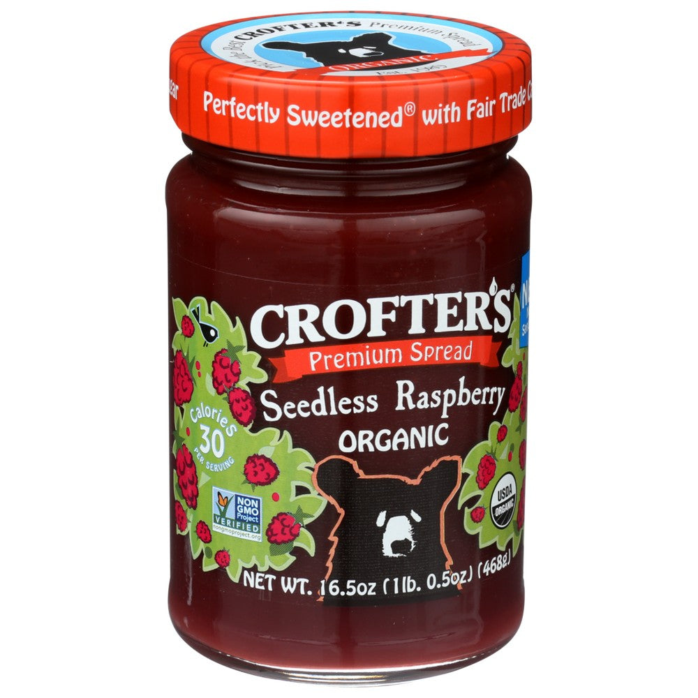 Crofter's® Organicanic , Crofter’S Organicanic, Seedless Raspberry Premium Spread, 16.5 Oz.,  Case of 6