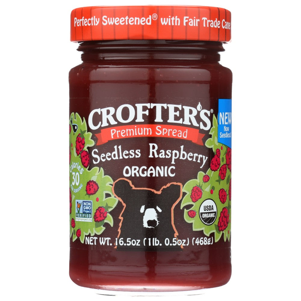 Crofter's® Organicanic , Crofter’S Organicanic, Seedless Raspberry Premium Spread, 16.5 Oz.,  Case of 6