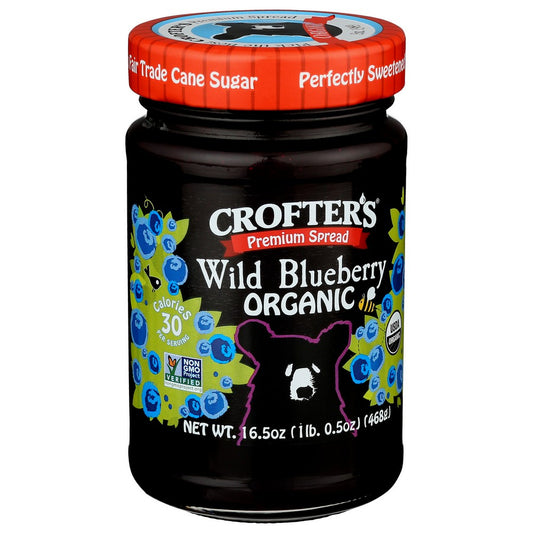 Crofter's®, Premium Spread Wild Blueberry Organic 16.5 Ounce, Case of 6