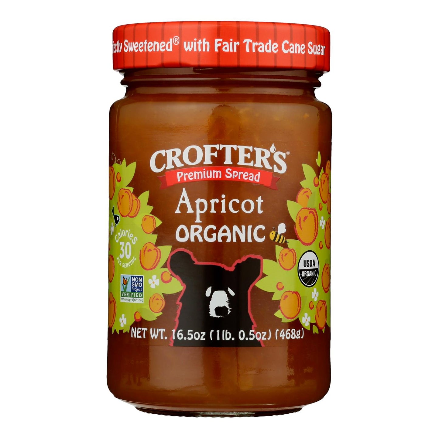 Crofters - Prem Sprd Apricot - Case of 6-16.5 Ounce