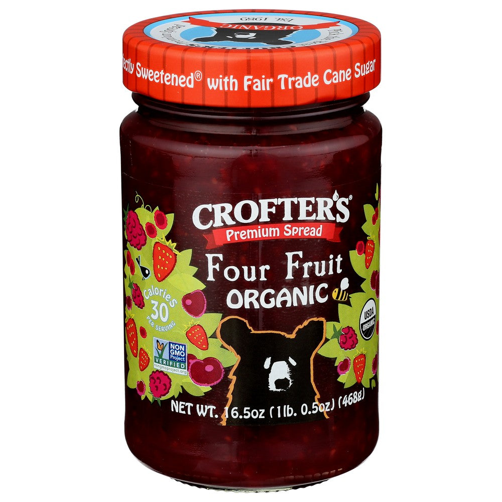 Crofter's®, Premium Spread Four Fruit Organic 16.5 Ounce, Case of 6