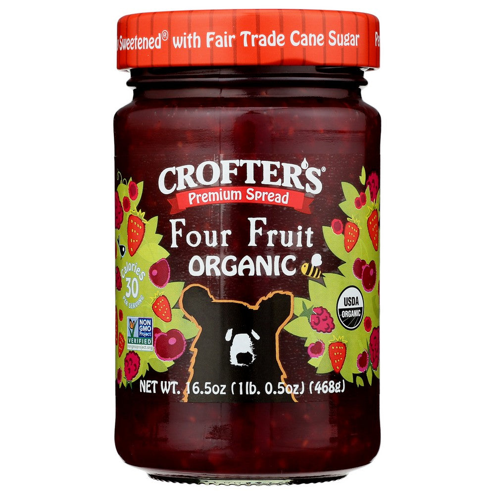 Crofter's®, Premium Spread Four Fruit Organic 16.5 Ounce, Case of 6