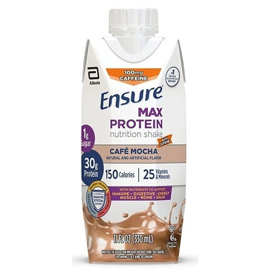 Ensure Max Protein Mocha, 11 Fluid Ounce, 4 Per Pack, 3 Per Case (12)