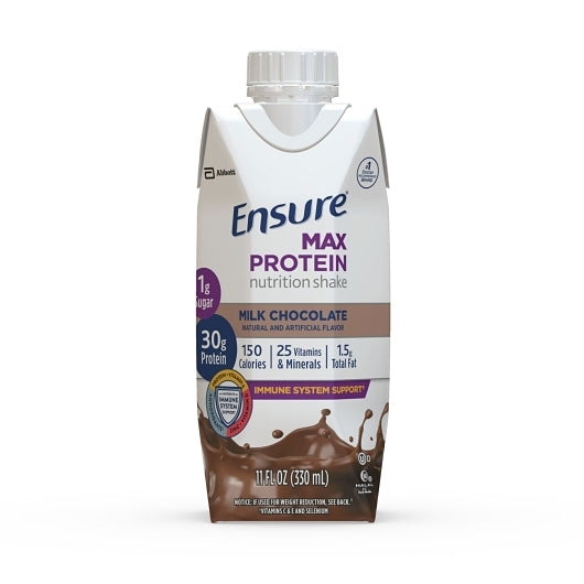 Ensure Max Protein Chocolate, 11 Fluid Ounce, 4 Per Pack, 3 Per Case (12)