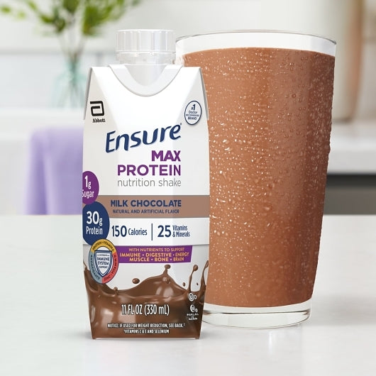 Ensure Max Protein Chocolate, 11 Fluid Ounce, 4 Per Pack, 3 Per Case (12)