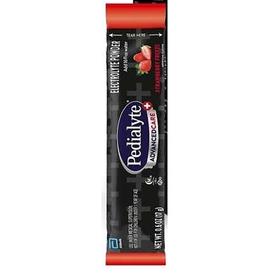 Pedialyte Advance Care Plus Strawberry Freeze Electrolyte Powder Packets, 0.6 Ounce, 6 Per Pack, 6 Per Case