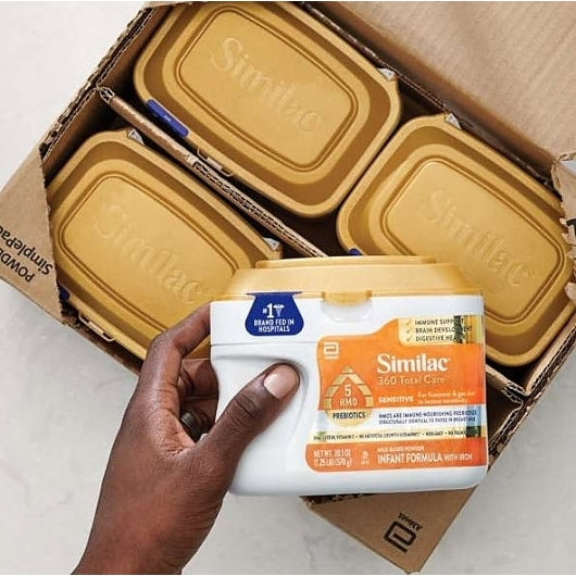 Similac 360 Total Care Sensitive For Fussiness & Gas Milk-Based Powder Infant Formula Tub With Prebiotics, 20.1 Ounce, 4 Per Case