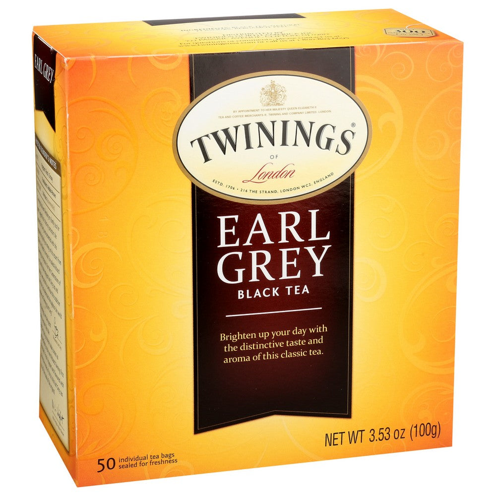 Twinings® F05333, Twinings Earl Grey Tea, Black Tea, 50 Tea Bags,  Case of 6