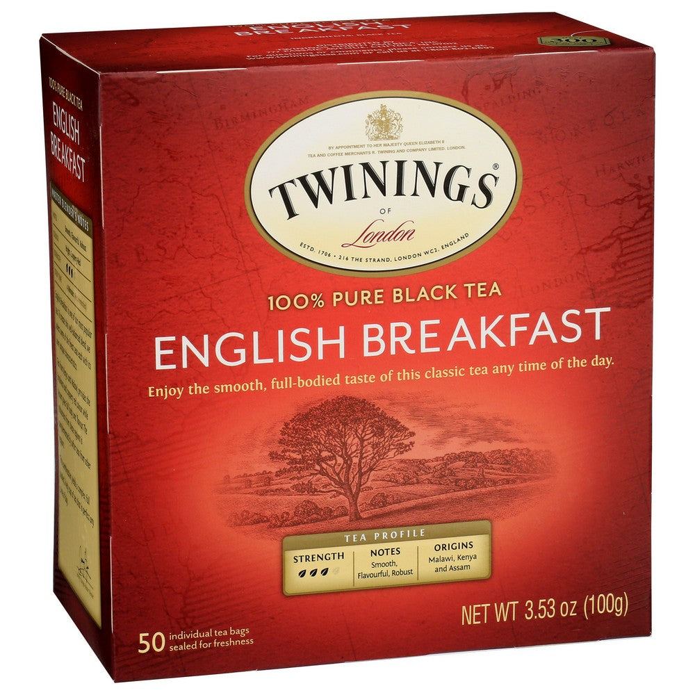 Twinings Of London® F05331, Twinings English Breakfast Tea, 50 Tea Bags,  Case of 6