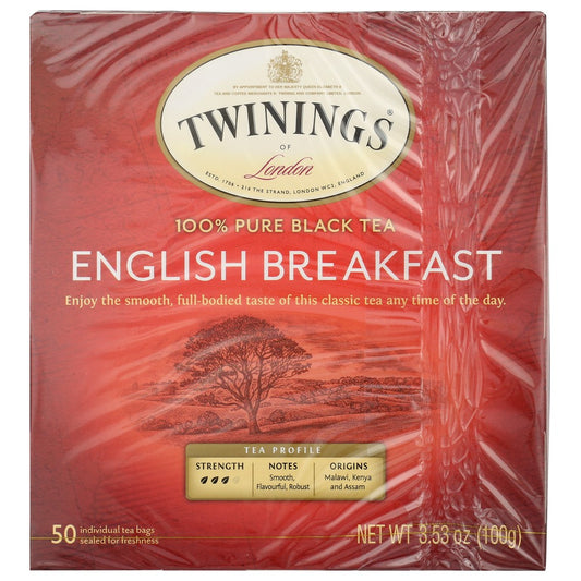 Twinings Of London® F05331, Twinings English Breakfast Tea, 50 Tea Bags,  Case of 6