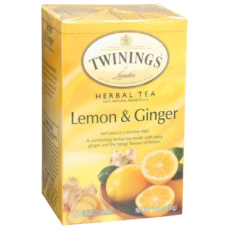 Twining Tea Tea Lemon & Ginger - 20 Bag, Case of 6