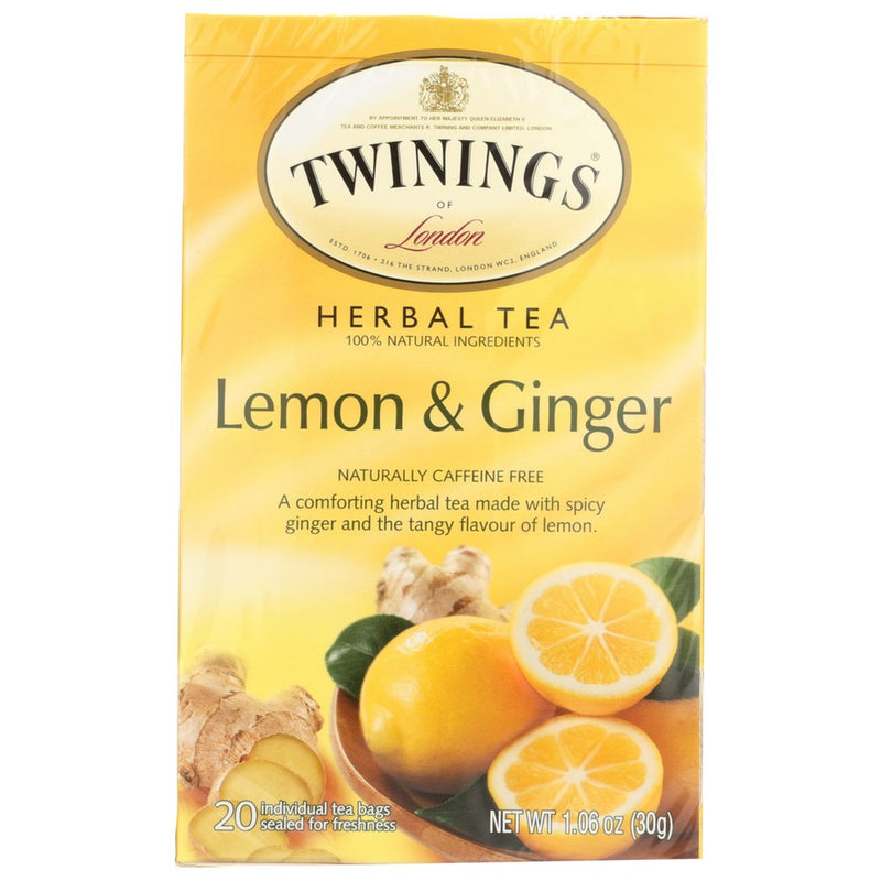 Twining Tea Tea Lemon & Ginger - 20 Bag, Case of 6