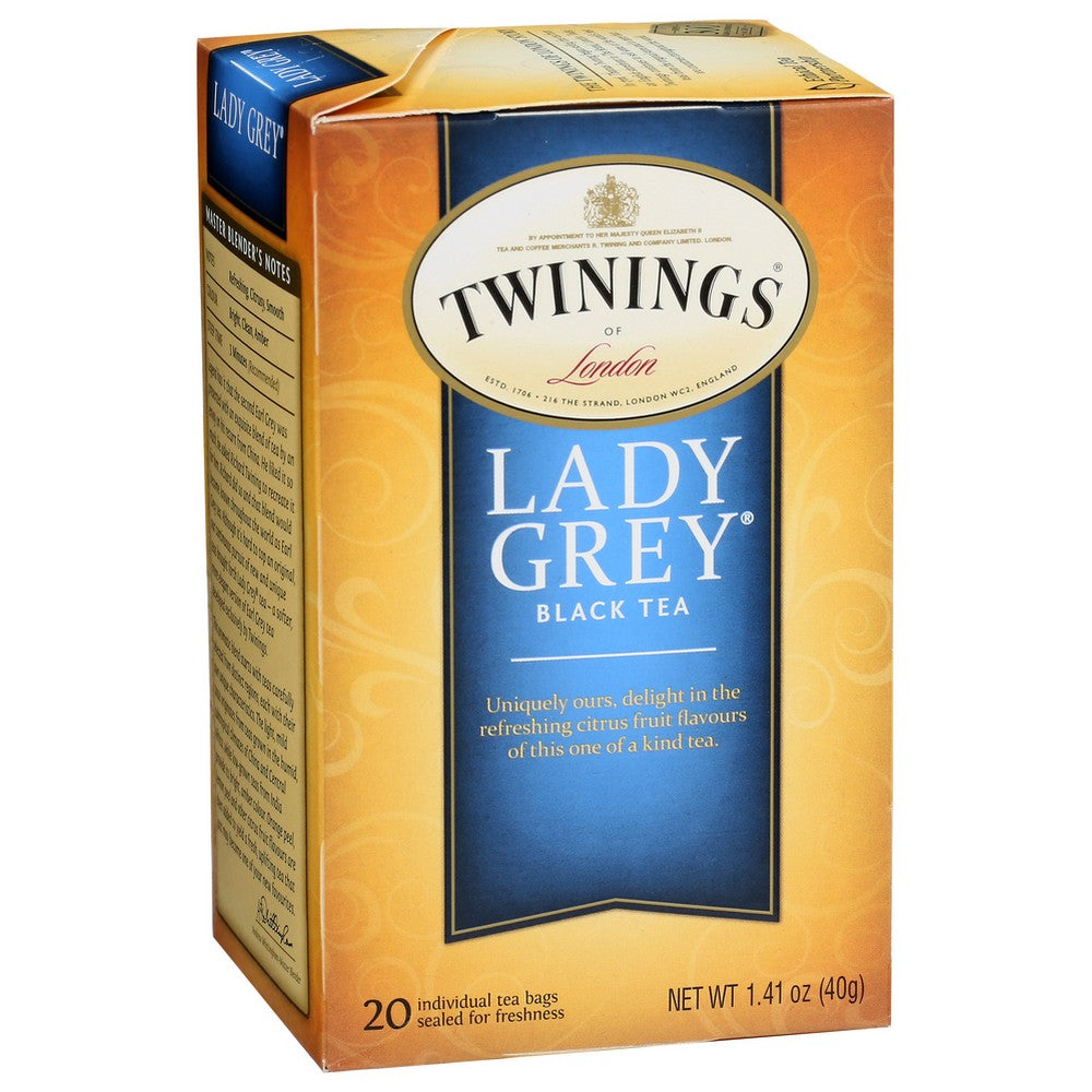 Twinings Of London® F05319,  Lady Grey Tea, 20Ct 1.41 Ounce,  Case of 6