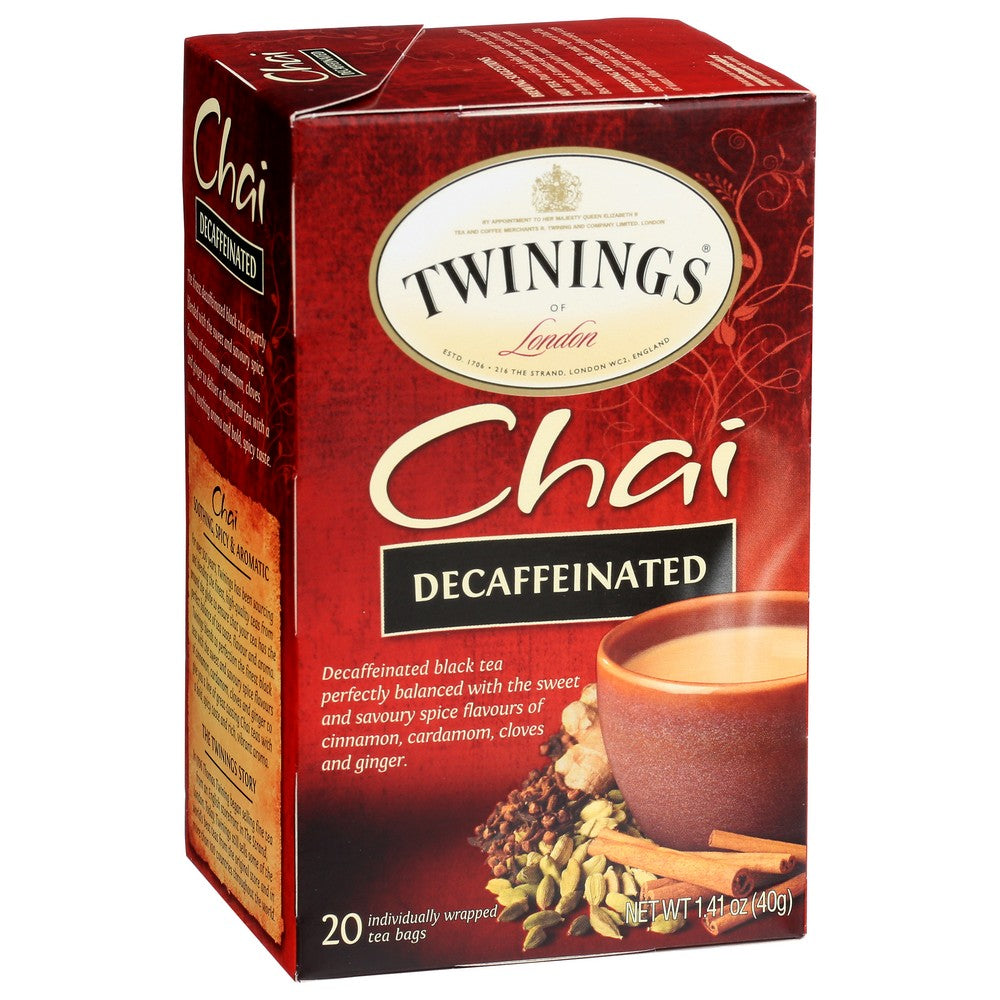 Twinings Of London® F07515,  Chai Decaf, 20Ct 1.41 Ounce,  Case of 6