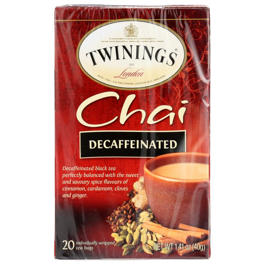 Twinings Of London® F07515,  Chai Decaf, 20Ct 1.41 Ounce,  Case of 6