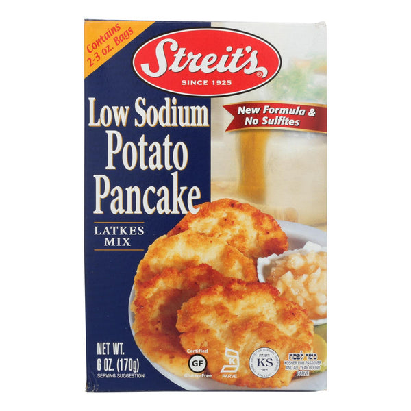 Streit's Potato Pancake Mix - Low Sodium - Case of 12 - 6 Ounce.