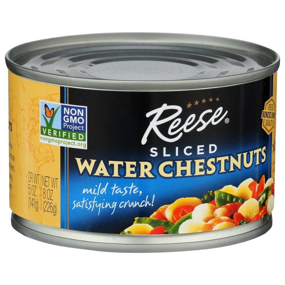 Reese , Reese Water Chestnuts, Sliced, 8 Oz.,  Case of 24