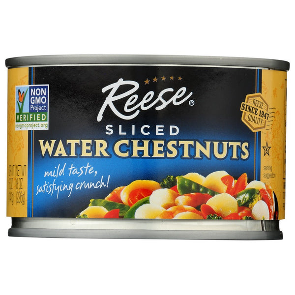 Reese , Reese Water Chestnuts, Sliced, 8 Oz.,  Case of 24