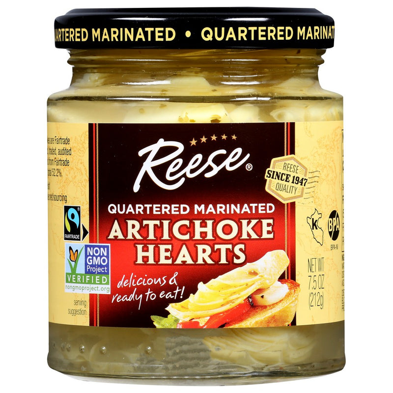 Reese Artichoke Hearts Marinaded - 8 Ounce, Case of 12