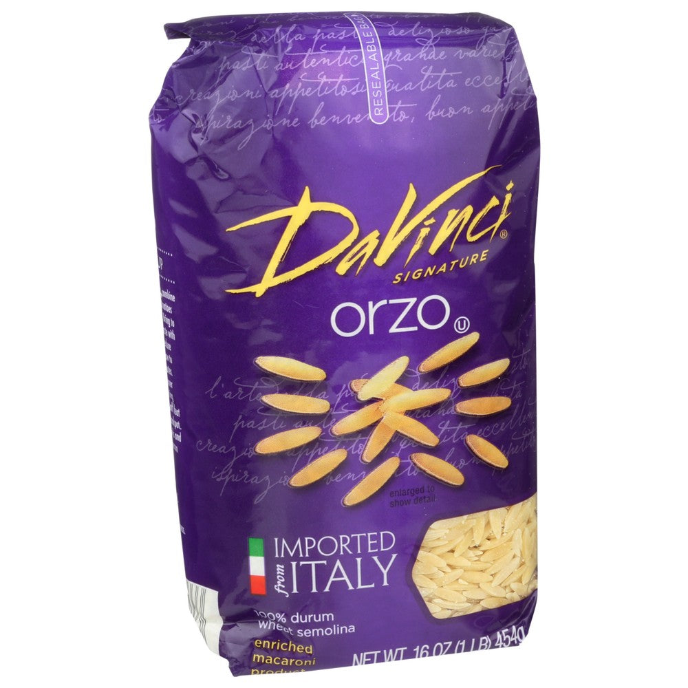 Davinci Pasta Orzo - 16 Ounce,  Case of 12