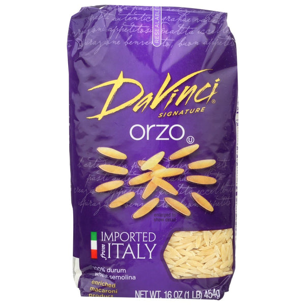 Davinci Pasta Orzo - 16 Ounce,  Case of 12