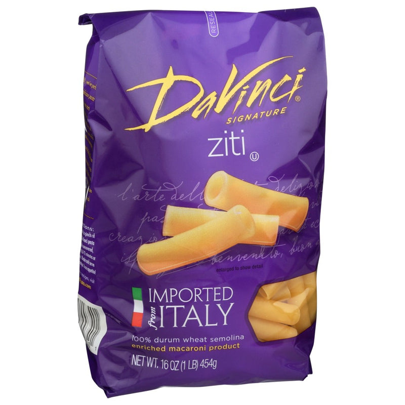 Davinci Pasta Cut Ziti - 16 Ounce, Case of 12