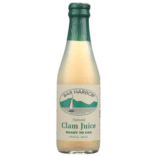 Bar Harbor® Bh00092, Bar Harbor Pure, All Natural Clam Juice, 8 Fl.Oz. Bottle,  Case of 12