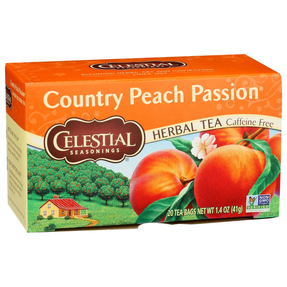 Celestial Seasonings® 48884, Celestial Seasonings Herbal Tea, Country Peach Passion, 20 Box,  Case of 6