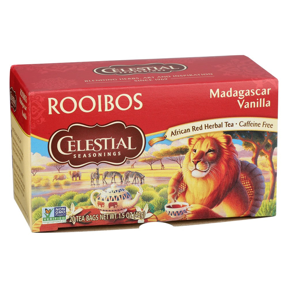 Celestial Seasonings® 50036, Celestial Seasonings Herbal Tea, Madagascar Vanilla Rooibos Tea, 20 Box,  Case of 6