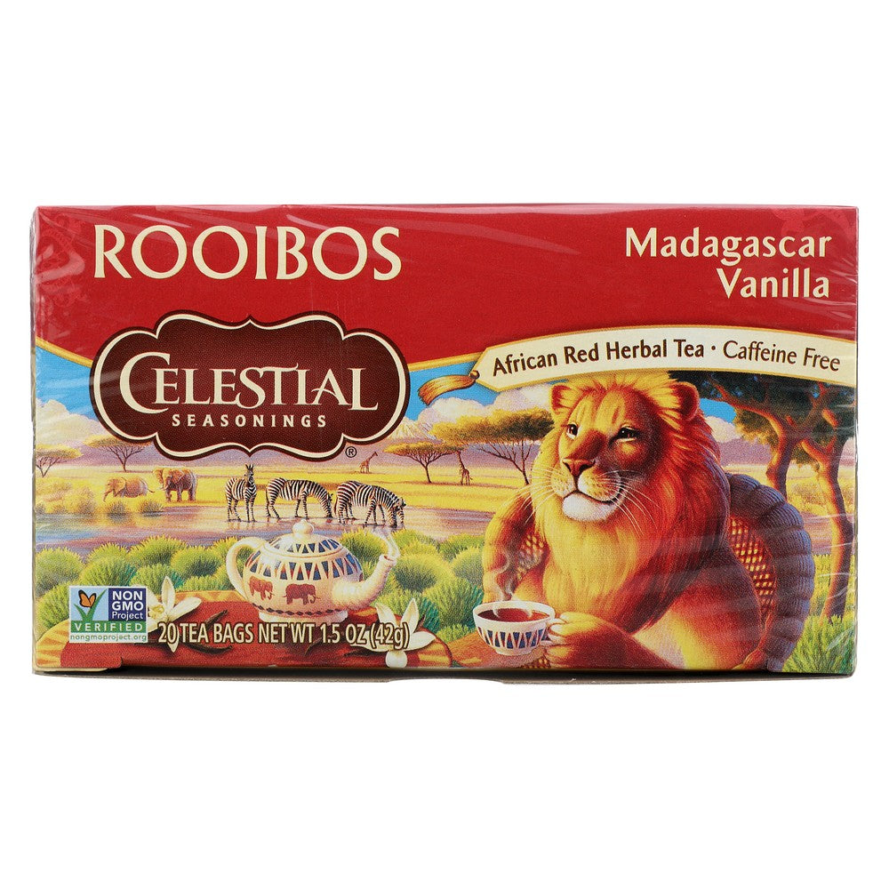 Celestial Seasonings® 50036, Celestial Seasonings Herbal Tea, Madagascar Vanilla Rooibos Tea, 20 Box,  Case of 6