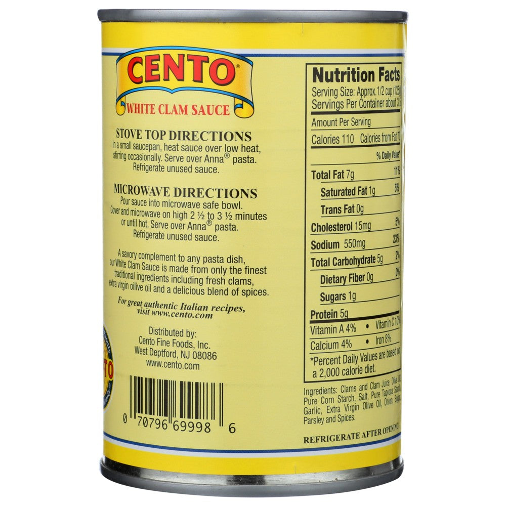 Cento Sauce Clam White - 15 Ounce,  Case of 12