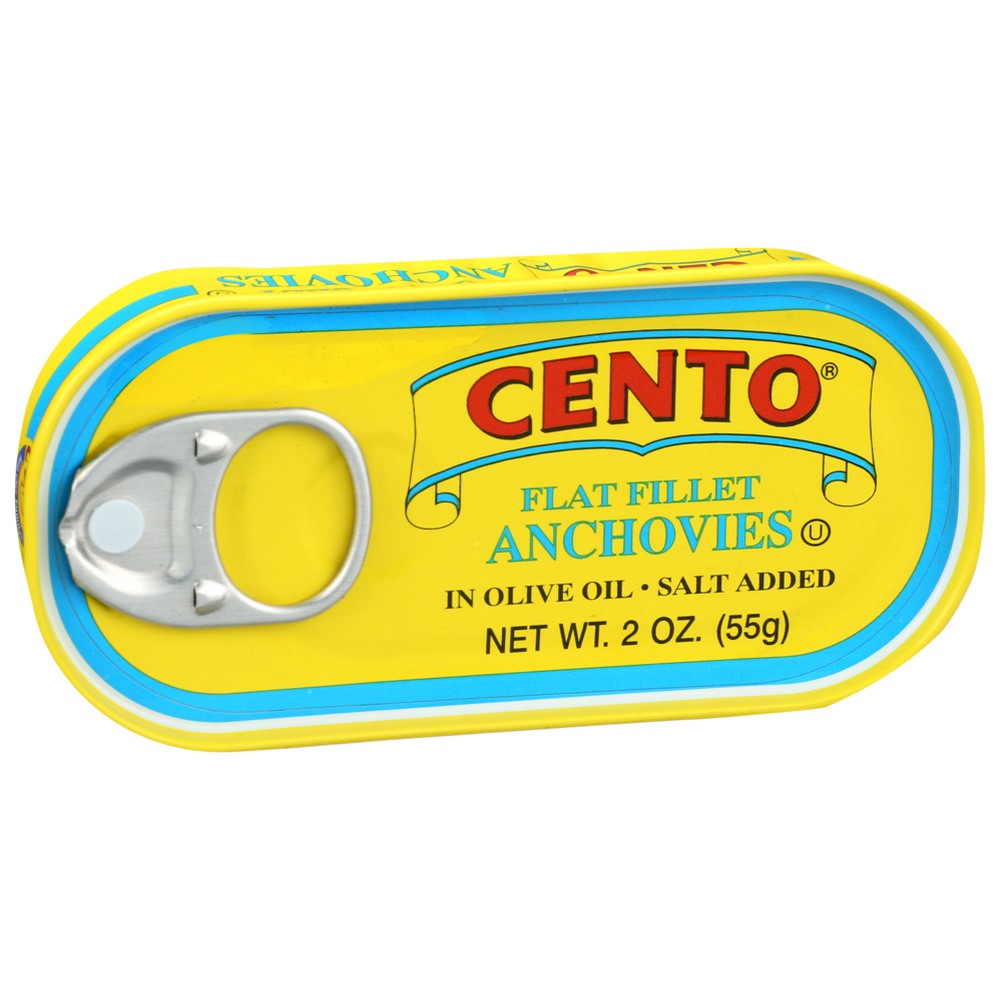 Cento , Cento Fish, Flat Fillet Anchovies, 2 Oz. ,  Case of 25