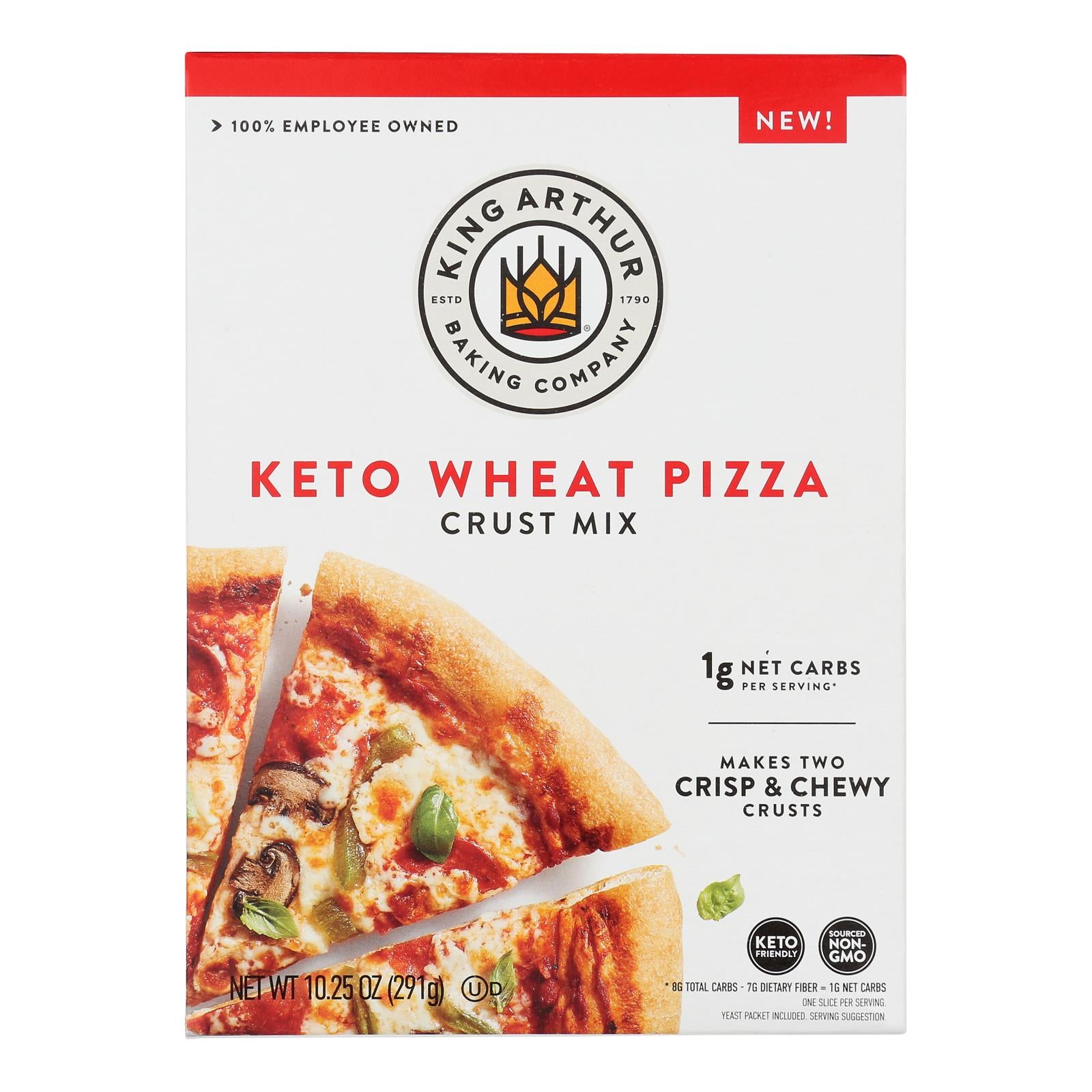King Arthur Baking Company - Mix Wheat Pza Crust Keto - Case of 8-10.25 Ounce