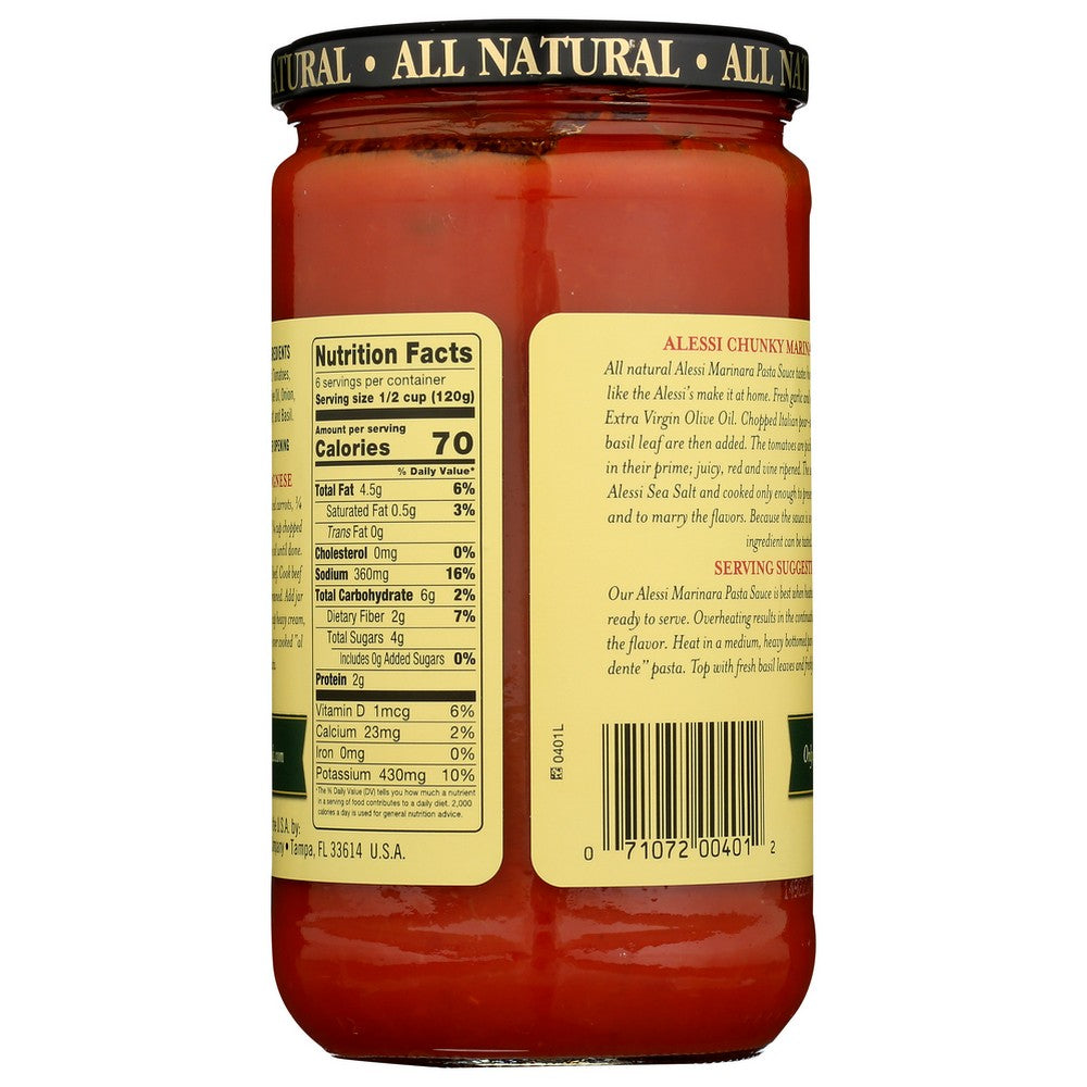 Alessi ,  Sauce Marinara Chunky 24 Ounce,  Case of 6