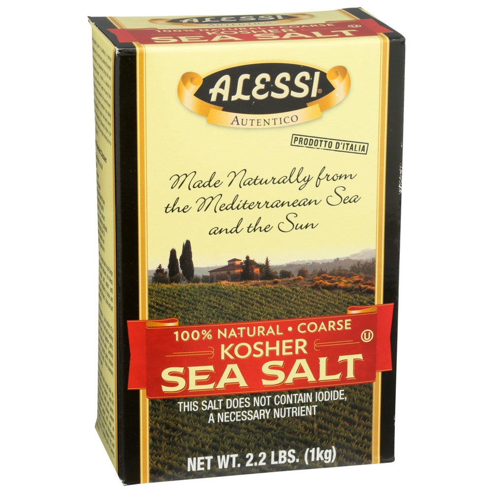 Alessi 1217, Kosher Sea Salt 2.2 Pound,  Case of 6